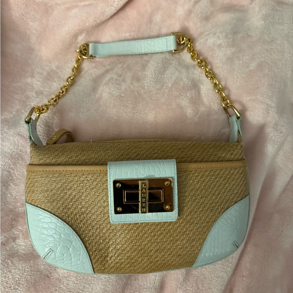 Polo by Ralph Lauren Tan and Cream Shoulder Bag